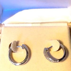 White Gold “Huggie” Earrings